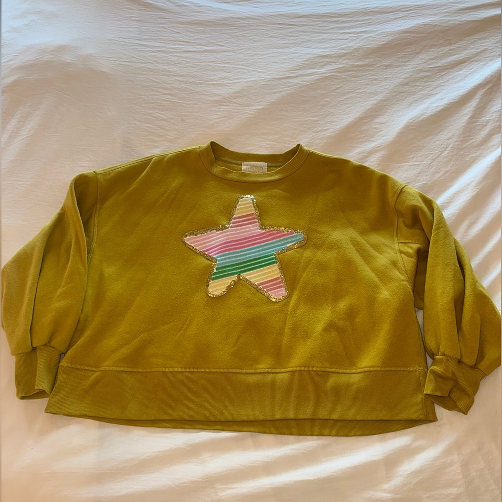 Judith March Womens Star-Girl Pullover Crewneck Sweatshirt